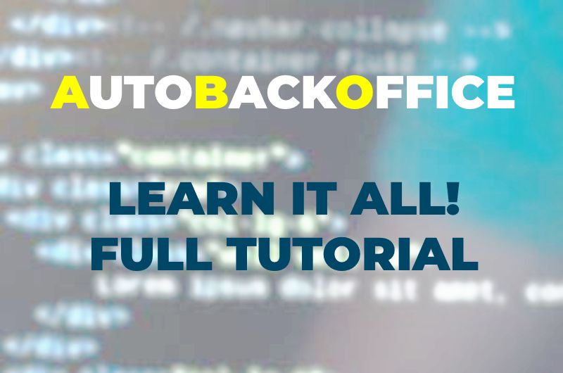 tutorial auto back office video